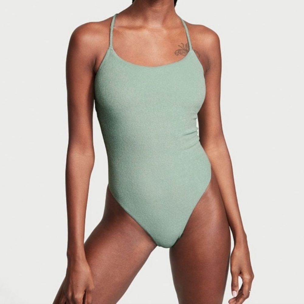 Victoria’s Secret Terry Cloth Seafoam One Piece Swimsuit. Size XS